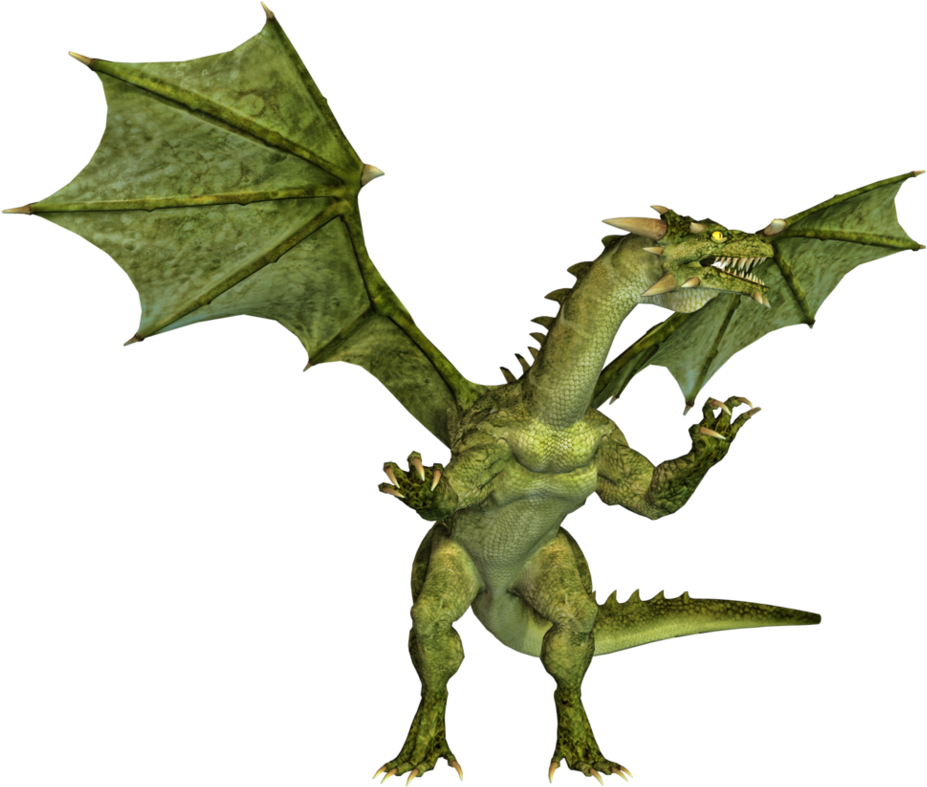 Green Dragon Png (979x816), Png Download