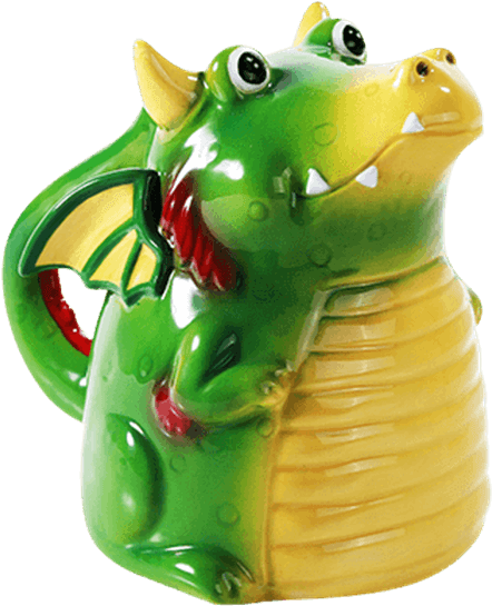 Topsy Turvy Green Dragon Mug (555x555), Png Download
