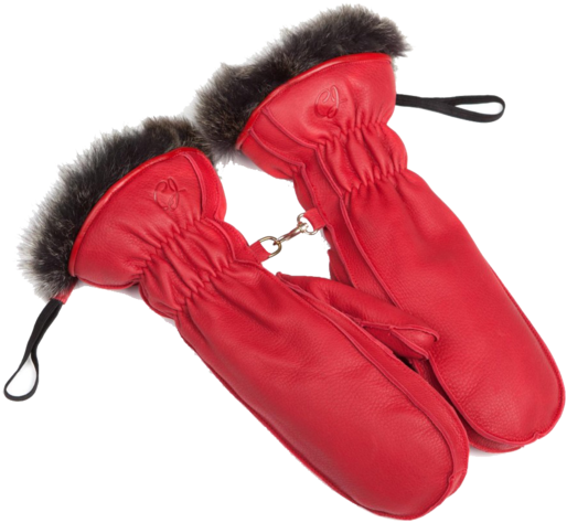 This Is A Luxury Deerskin Leather Ski Mitten (600x600), Png Download