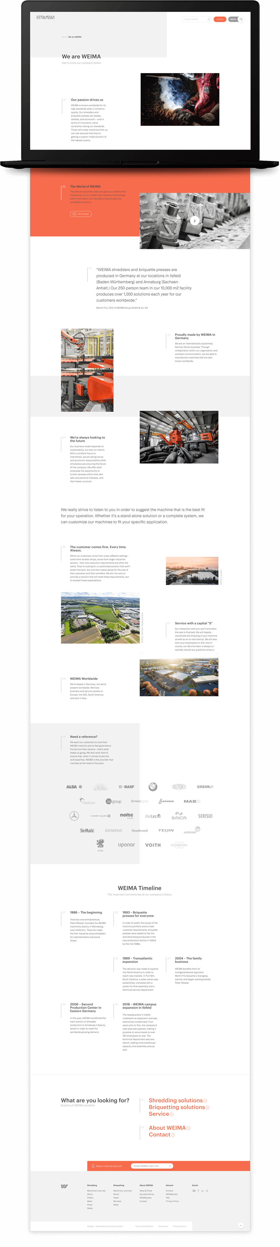 The Weima Maschinenbau About Page (900x4007), Png Download
