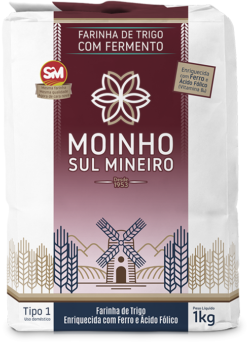 Farinha De Trigo Moinho Sul Mineiro Com Fermento (537x783), Png Download