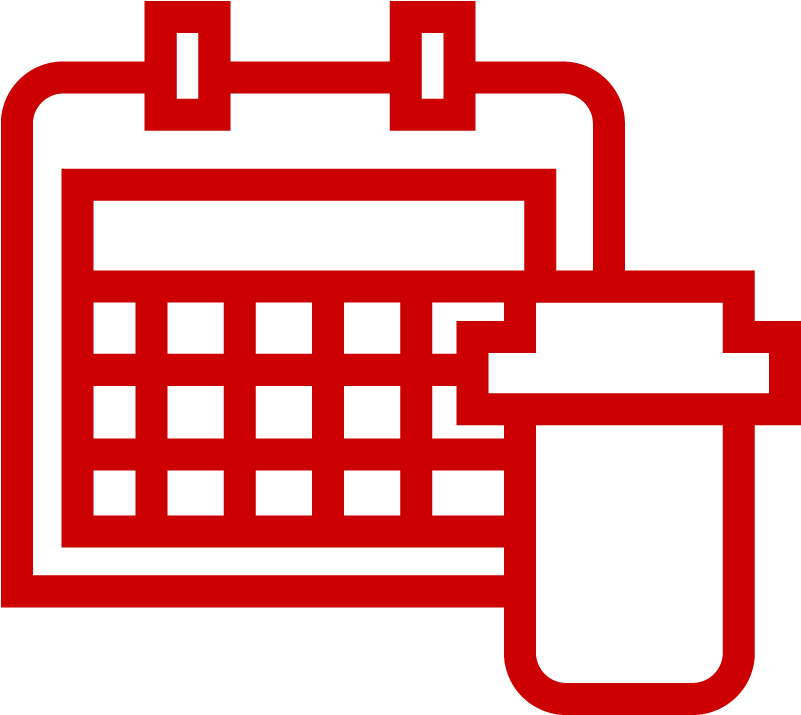 Icon Of Pill Bottle And Calendar (800x800), Png Download