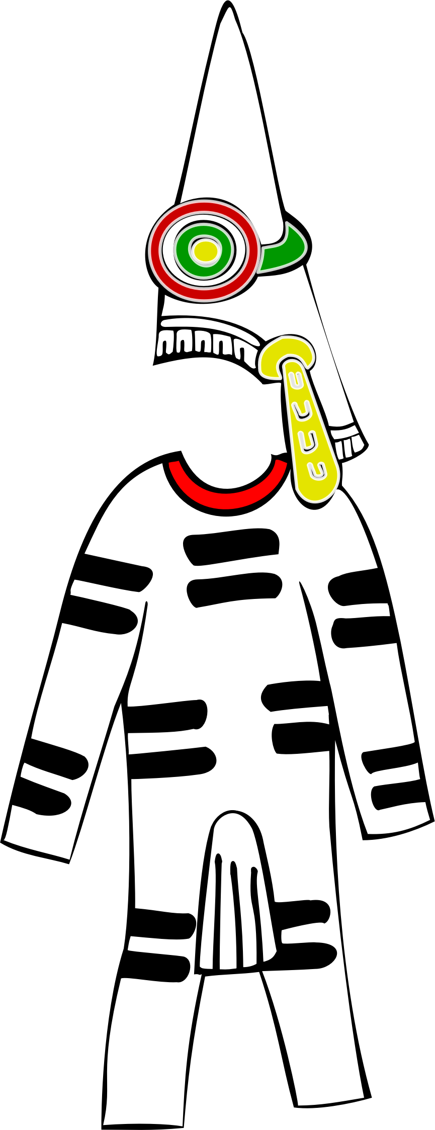 Aztec Warrior Clipart Wmf (865x2247), Png Download