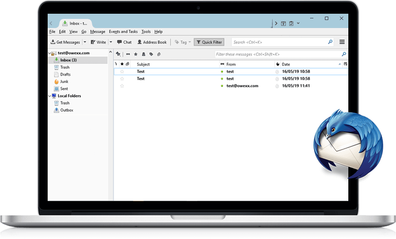 Pašto Konfigūravimas „mozilla Thunderbird“ Programoje (806x487), Png Download