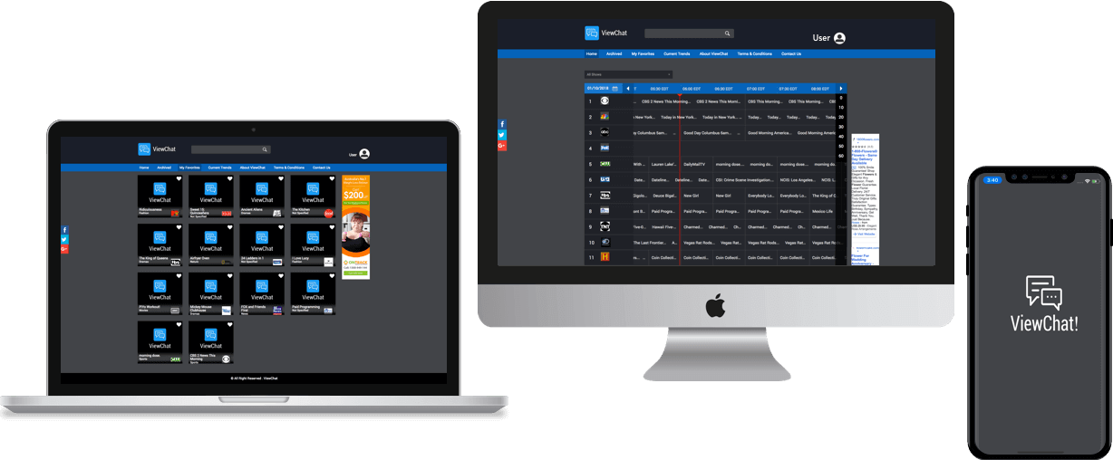 Social Networking Platform With Live Tv Shows (1228x508), Png Download