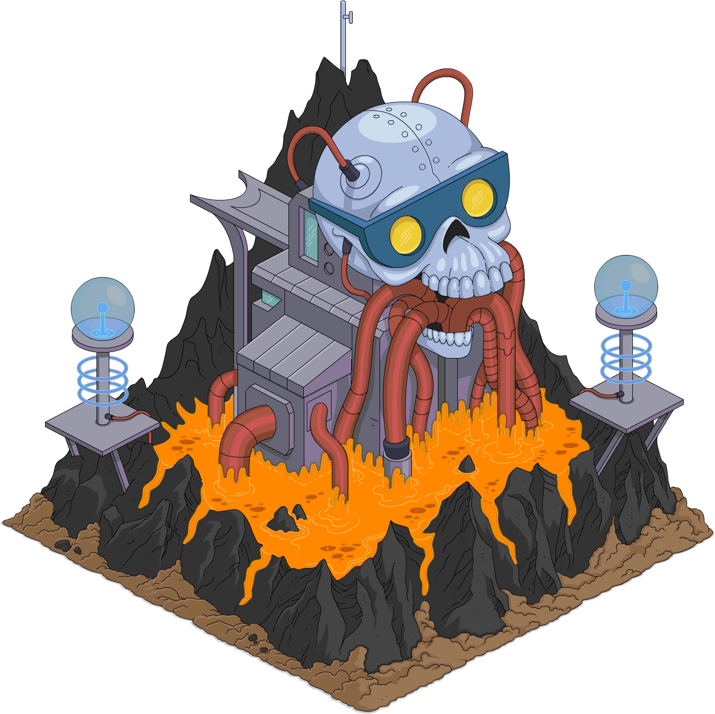 Tapped Out Death Mountain (1445x1442), Png Download