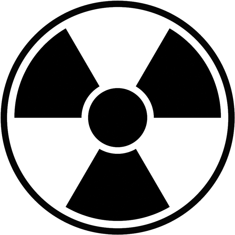 Picture Of Radioactive Choice - Radiation Black And White (800x800), Png Download