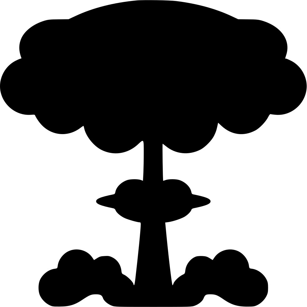 Nuclear Explosion Png - Nuclear Bomb Silhouette Png (981x980), Png Download