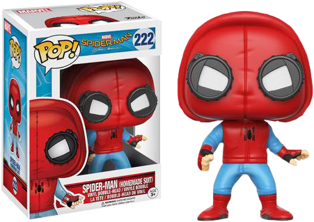 Spider Man Prototype Pop Vinyl Figure - Funko Pop Spiderman Homemade Suit (451x319), Png Download