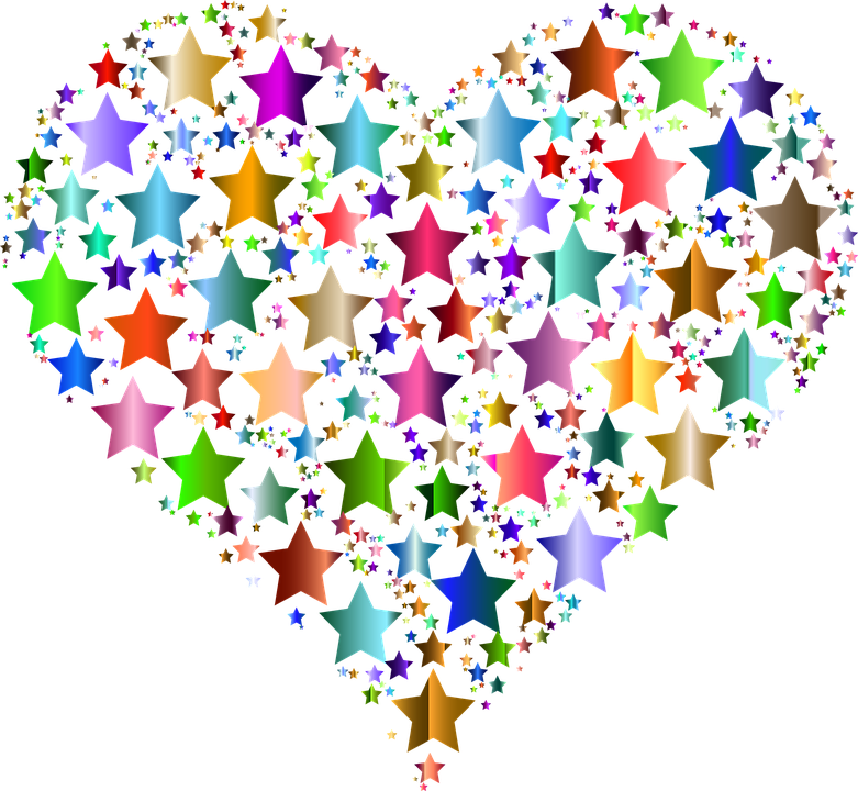 Heart, Love, Passion, Romance, Valentine, Stars Mutter - Colorful Hearts Transparent Background (781x720), Png Download