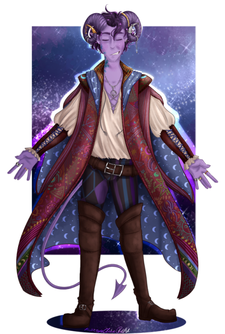 Mollymauk Tealeaf Tribute - Painting (500x707), Png Download