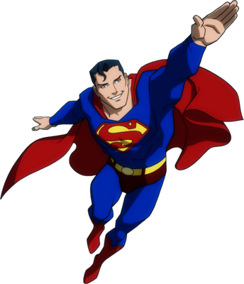 Flying Superman Young Justice Psd67316 - Superman Png (344x400), Png Download