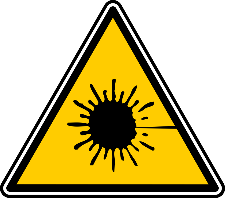 Laser Tag Symbol Download Radiation - Simbolo De Radiacion Laser (851x750), Png Download