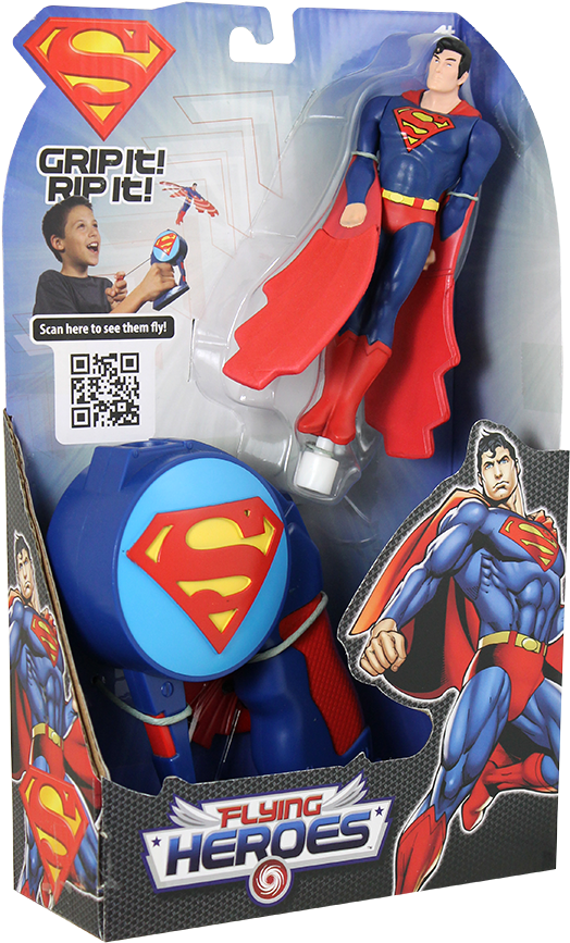 Flying Superman Toy - Flying Heroes Superman Flying Hereo (566x900), Png Download