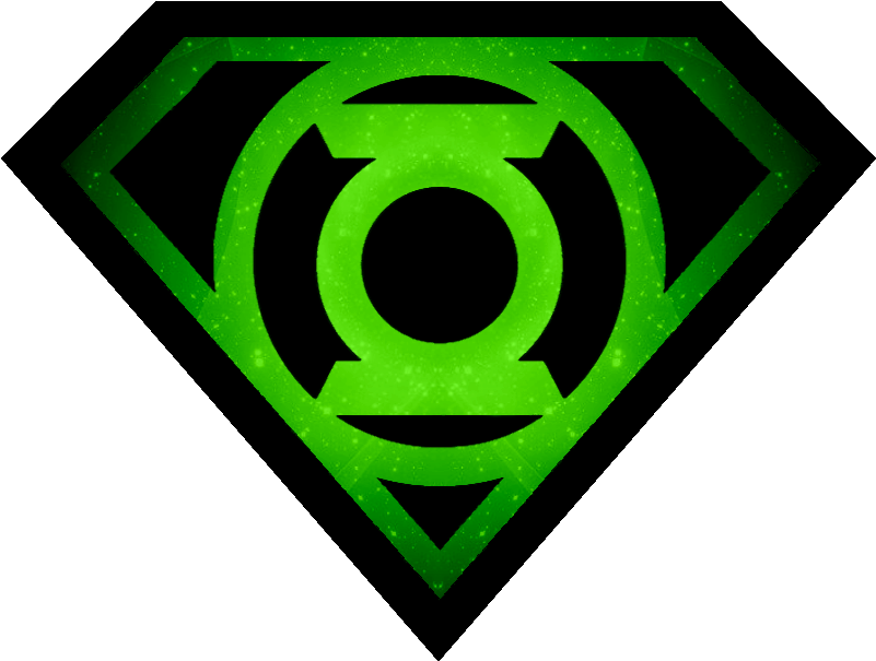 Blank Shield Clipart - Superman Green Lantern Logo (825x626), Png Download