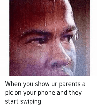 Mfw, Parents, And Phone - People Chewing With Their Mouth Open Meme (400x448), Png Download