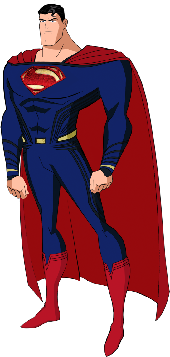Updated Dawn Of Justice Superman Jlu Style By Alexbadass - Superman Justice League Cartoon (696x1146), Png Download