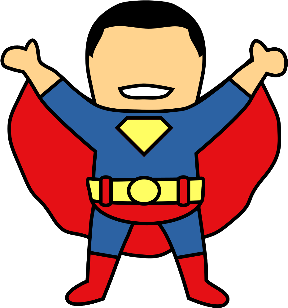 File - Superman Clipart - Svg - Wikimedia Commons Png - Clip Art (939x1024), Png Download