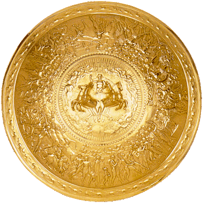 Achilles Gold Shield - Shield Of Achilles 3d (400x400), Png Download