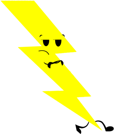 Lightning Bolt Pose2 - Portable Network Graphics (402x480), Png Download