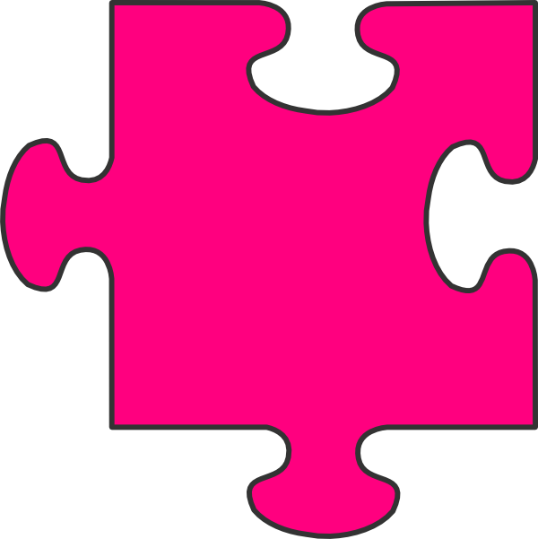 Pink Puzzle Piece Clip Art - Puzzle Piece Pink Png (600x601), Png Download