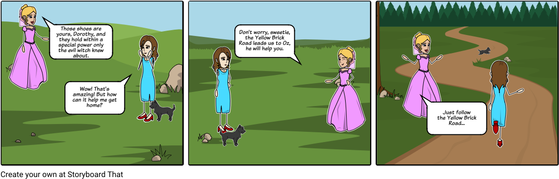 The Wonderful Wizard Of Oz - Storyboard (1164x385), Png Download