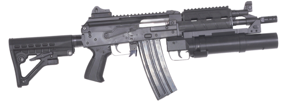 Automat Sa Podcevnim 0 - Firearm (600x251), Png Download