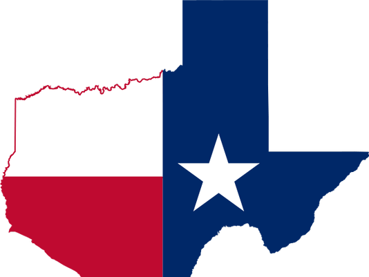 Texas Outline With Flag - Flag Of Texas (534x401), Png Download