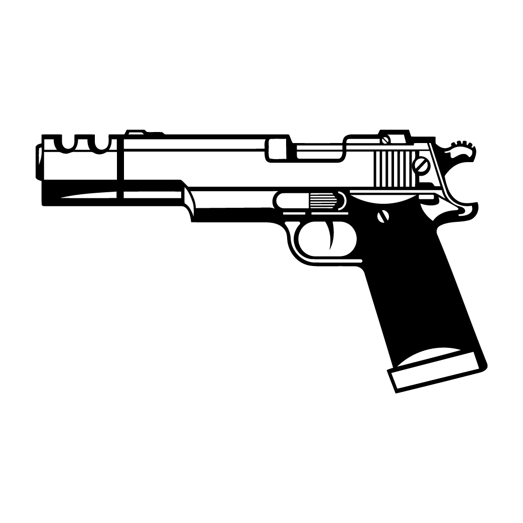 Hand Gun - Gun .png (1042x1042), Png Download