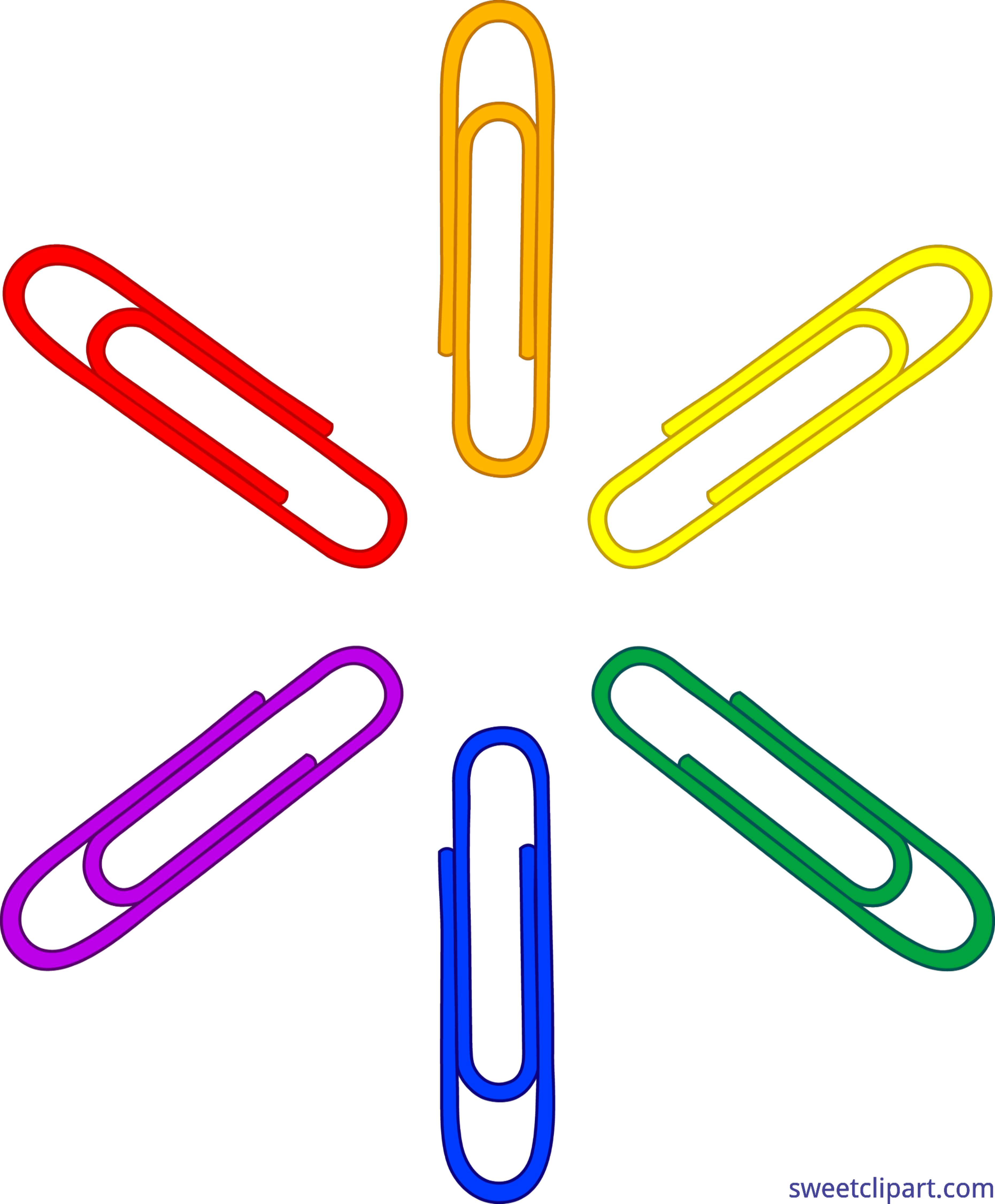 Clip Art Freeuse Office Paper Clip Pattern - Paper Clip Clipart (3721x4500), Png Download