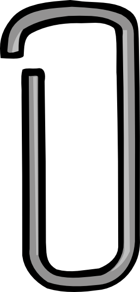 Paper Clip Clipart Png (282x589), Png Download