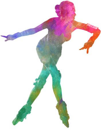 Click And Drag To Re-position The Image, If Desired - Roller Skating Watercolor (560x700), Png Download