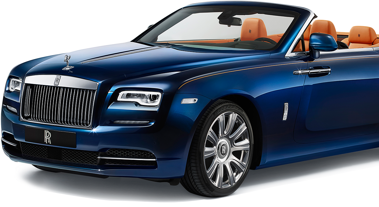 Blue Rolls-royce Against A Graphical Background - Rolls Royce Blue Convertible (1280x712), Png Download