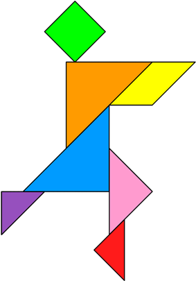 Tangram Dancer - Diagram (420x420), Png Download