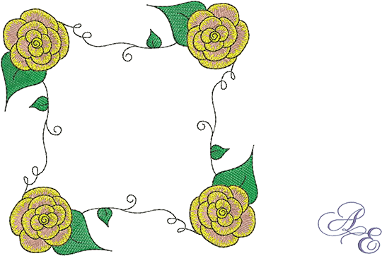 Rose Vine Square - Vines In A Square (722x361), Png Download