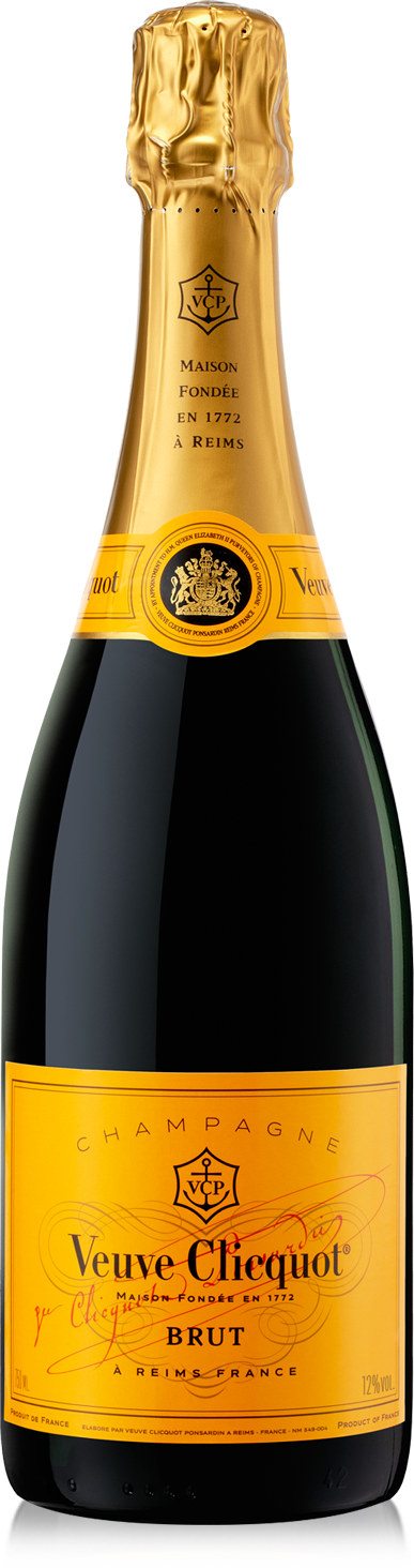 Bouteille Champ Yellow Prod - Veuve Clicquot Brut Yellow Label Champagne 75cl (387x1464), Png Download