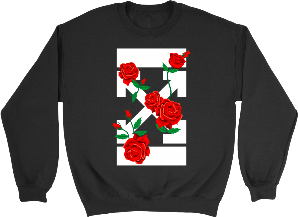 Rose Vine Sweatshirt - Illusion X Unisex Sweatshirt, Sweatshirt, Unisex Sweatshirt, (1000x1000), Png Download