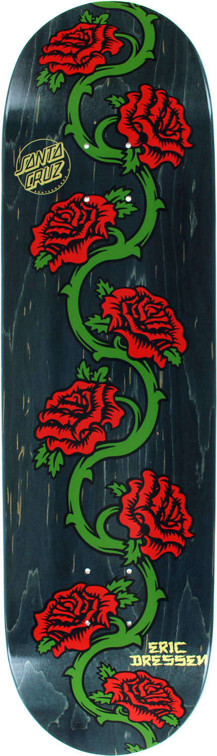 Santa Cruz Dressen Rose Vine Skateboard Deck - Santa Cruz Eric Dressen Roses (1500x1500), Png Download