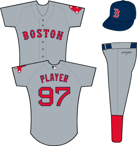 Not Long Ago, The Red Sox Ditched The Blue Lettering - Boston Red Sox Gray Uniform (550x587), Png Download