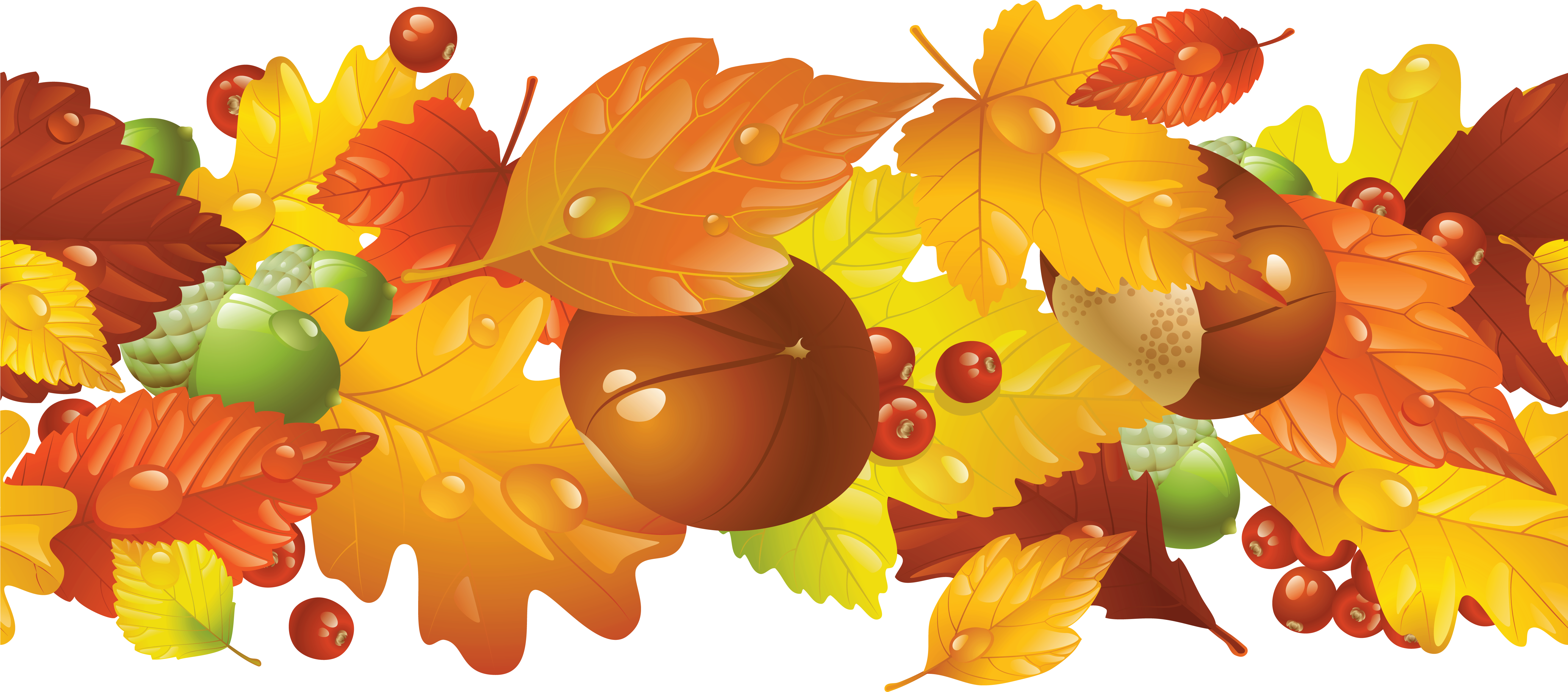 Transparent Fall Border Png Clipart Picture - Transparent Thanksgiving Borders Clip Art Png (5706x2658), Png Download