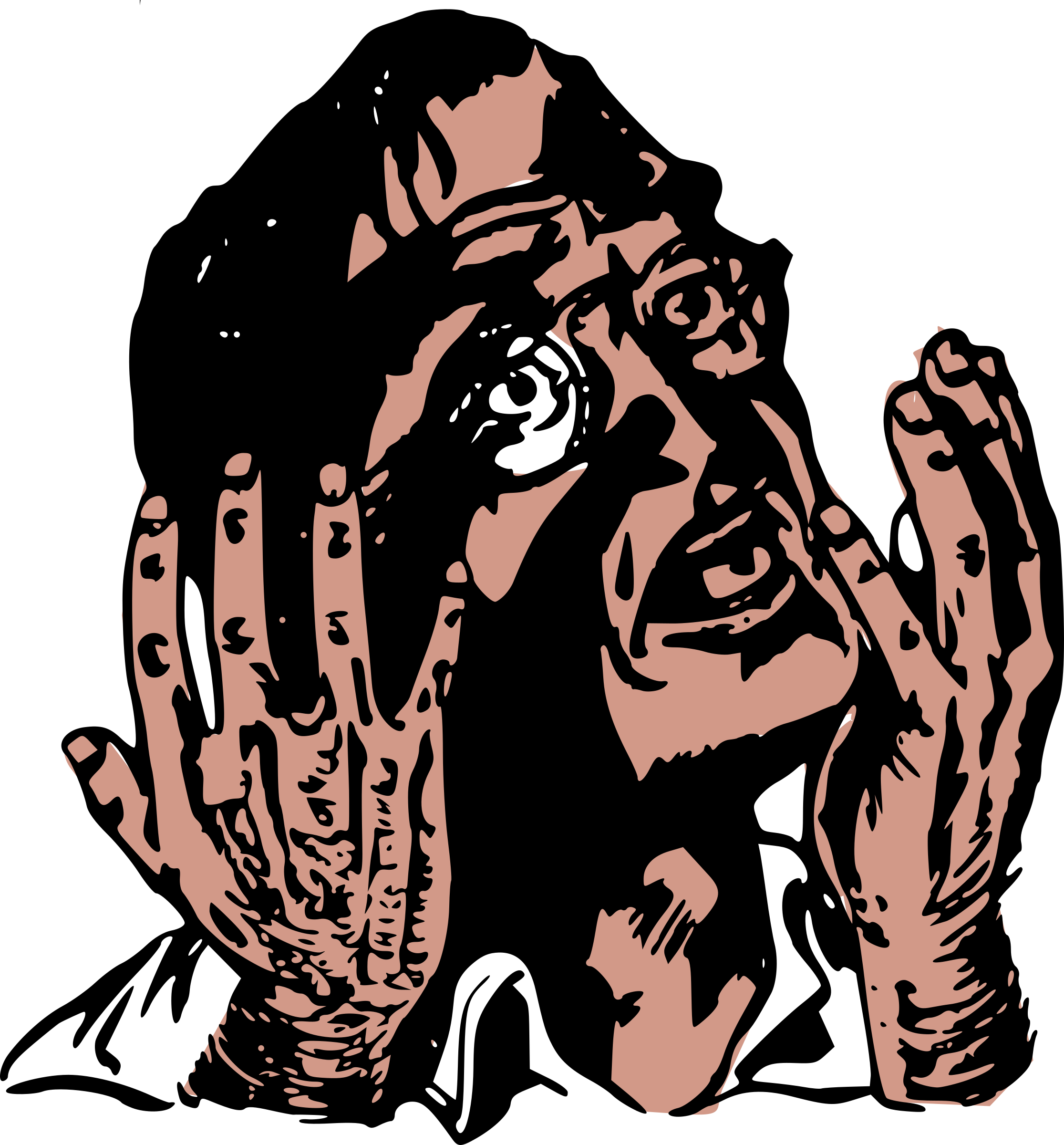 This Free Icons Png Design Of Man In Horror (2231x2400), Png Download