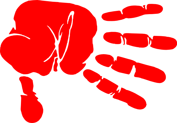 Small - Red Hand Clip Art (600x418), Png Download