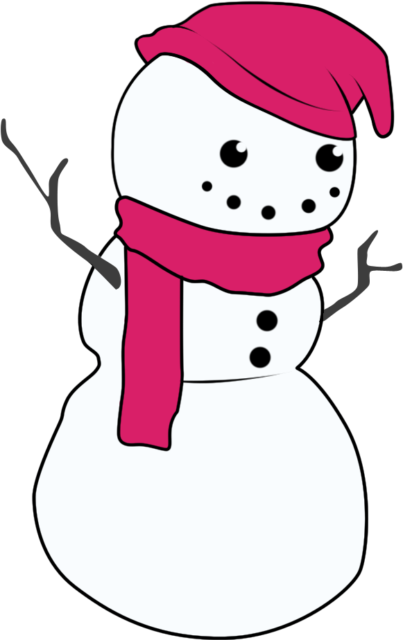 Clip Art Free Cute Christmas Snowman Clip Art Winter - Clip Art (1000x1000), Png Download