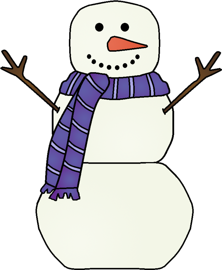 Cute Snowman - Winter Tennis Camp (771x915), Png Download