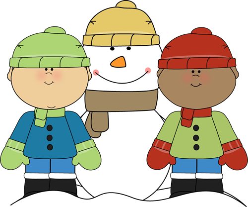 Little Boys With Snowman Clip Art - Following Directions With Before After (500x416), Png Download