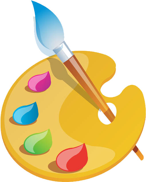 Paint Palette - Utiles Escolares Animados Png (674x802), Png Download