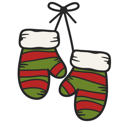 Hanging Mittens Svg Scrapbook Cut File Cute Clipart - Christmas Mittens Clip Art (432x432), Png Download