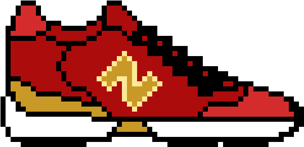New Balance - Pixel Art New Balance (620x390), Png Download