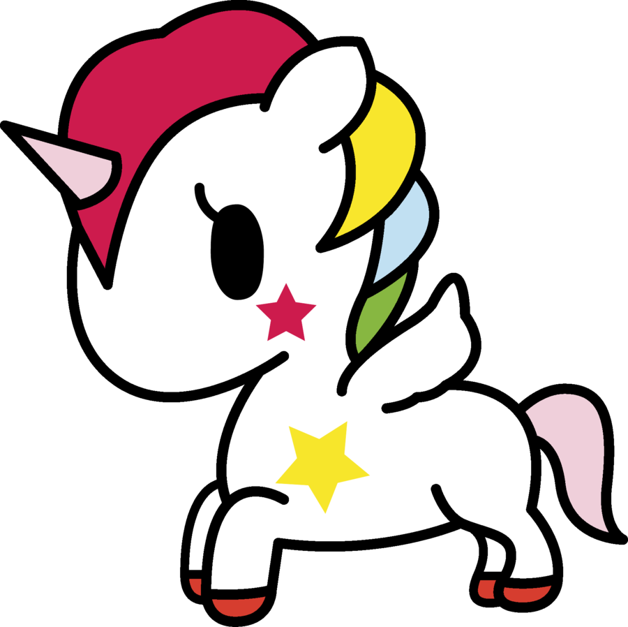 Unicorn Vector Png Clipart Free Library - Kawaii Dibujos De Unicornios Tiernos (900x898), Png Download