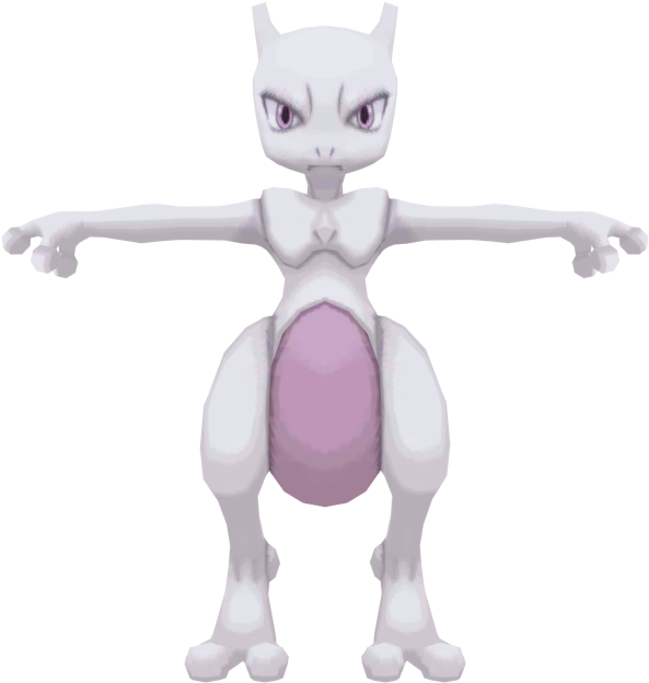 Download Zip Archive - Pokemon Mewtwo Model Sheet (750x650), Png Download